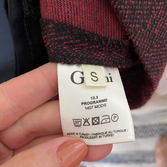 GANNI Burgundy Textured Midi Length Skirt Size S - Picture 3 of 7